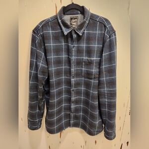 Grayers Navy and White Plaid Button Down Shirt